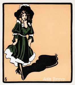 Ada Reeve 1874-1966, englantilainen näyttelijä, 1800-luvun loppu tekijältä Unbekannt