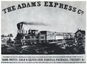 Adams Express Companyn mainos, 1860-luku 1954 tekijältä Unbekannt