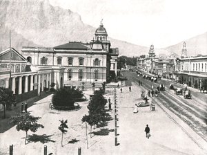 Adderley Street, Commercial Exchange ja Standard Bank, Kapkaupunki, Etelä-Afrikka, 1895. tekijältä Unbekannt