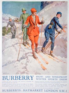 Mainos Burberryn talviurheilumekosta, 1927 tekijältä Unbekannt