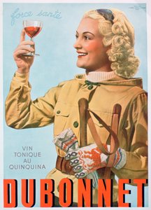 Mainos Dubonnet tonic -viinille, 1938 tekijältä Unbekannt