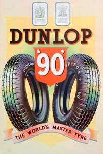 Ilmoitus Dunlop 90 -renkaista, 1935 tekijältä Unbekannt