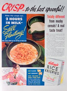 Kelloggs Rice Krispiesin mainos, 1939 tekijältä Unbekannt
