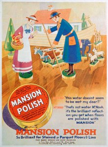 Mainos Mansionin antiseptisestä lattiavahasta, 1933 tekijältä Unbekannt