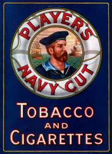 Mainos pelaajille Navy Cut Tobacco and Cigarettes, 1923 tekijältä Unbekannt