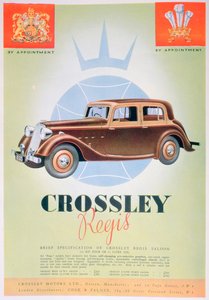 Mainos Crossley Regis -autosta, 1935 tekijältä Unbekannt