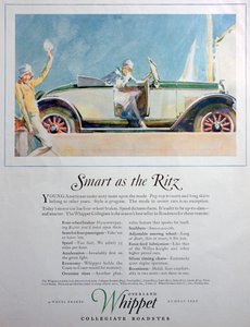 Mainos Overland Whippet Collegiate Roadster -autosta, 1927 tekijältä Unbekannt