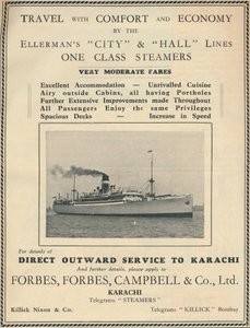 Mainos Ellermansin höyrylaivoille, 1936. tekijältä Unbekannt