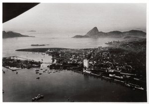 Ilmakuva Rio de Janeirosta, Brasiliasta, Zeppelinistä, 1930 1933 tekijältä Unbekannt