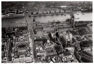 Ilmakuva Westminsteristä, Lontoosta, Zeppelinistä, 1931 1933 tekijältä Unbekannt