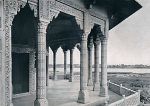 Agra. Jasmine Towerin parveke, 1910. tekijältä Unbekannt