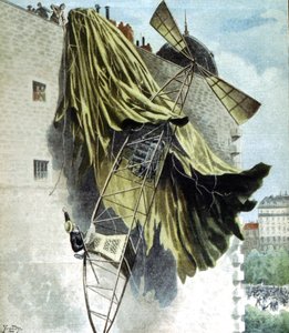 Alberto Santos-Dumont 1873-1932 brasilialainen lentonautti, epäonnistunut yritys Deutsch-palkinnolle tekijältä Unbekannt