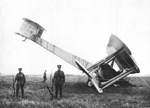 Alcock and Browns -lentokone suoritettuaan ensimmäisen non-stop-lennon Atlantin yli, 1919 tekijältä Unbekannt