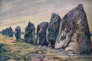 Alinements lähellä Carnacia, Bretagnessa, Ranskassa, vuodelta 1920 tekijältä Unbekannt