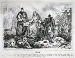 Allegorinen sarjakuva, Ranskan ja Preussin sota, 1870-1871 tekijältä Unbekannt