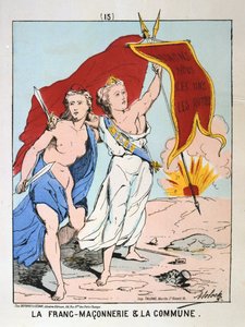 Vapaamuurariuden ja kommuunin allegooria, Pariisin kommuuni, 1871. tekijältä Unbekannt