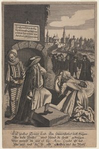 Allegoria luottojen kuolemasta, 1700-luvun alku. tekijältä Unbekannt