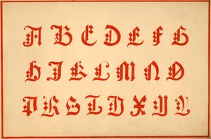 Aakkoset, kirjaimet A-Z, isot kirjaimet tekijältä Unbekannt