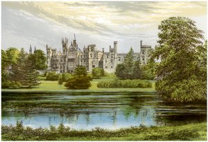 Alton Towers, Staffordshire, Earl of Shrewsburyn koti, vuodelta 1880 tekijältä Unbekannt
