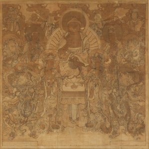 Amitabha Buddhan konventti läntisessä paratiisissa, 1700-luvun loppu - 1800-luvun alku. tekijältä Unbekannt