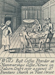 Mainos Wills Coffee Houselle n. 1700, 1944. tekijältä Unbekannt