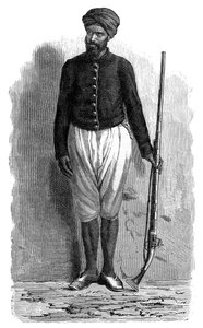 Tunisialainen arabisotilas, v. 1890 tekijältä Unbekannt