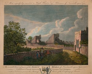 Sisäkuva Newcastle upon Tynen kaupunginmuurista, 1760-90. tekijältä Unbekannt