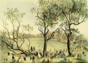 "Englannin XI vs. XXII of Victoria Melbournessa, 1864", 1947. tekijältä Unbekannt