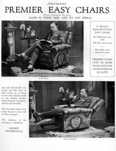 Mainos Premier-lepotuoleista, 1926 tekijältä Unbekannt