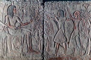 Muinainen egyptiläinen reliefi, noin 1300 eaa tekijältä Unbekannt