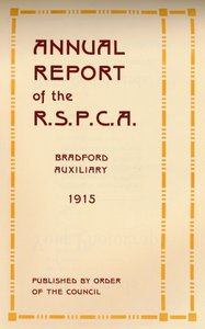 R.S.P.C.A.:n vuosikertomus, 1916 tekijältä Unbekannt