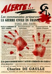 Antikommunistinen pro-gaullistinen juliste, 1949 tekijältä Unbekannt