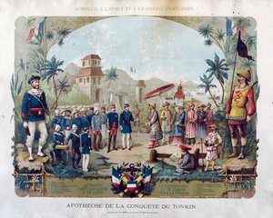 Tonkinin valloituksen apoteoosi, noin 1885. tekijältä Unbekannt