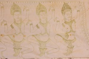 Apsara-piirustus, Siem Reap, Kambodža tekijältä Unbekannt