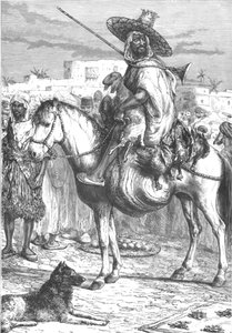 Arabiviljelijä markkinoilla Tlemcenissa, Algeriassa, 1800-luvun lopulla tekijältä Unbekannt