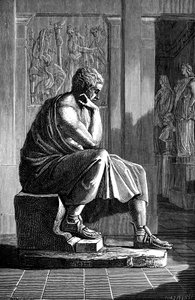 Aristoteles 384-322 eKr., antiikin kreikkalainen filosofi ja tiedemies tekijältä Unbekannt