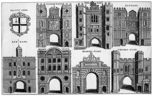 Lontoon Cityn aseet ja portit, c1650 1800-luku tekijältä Unbekannt