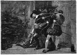 Guy Fawkesin pidätys parlamentin kellareissa, 1605 1800-luku tekijältä Unbekannt