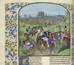 Anjoun herttua Ludvig II:n saapuminen Pariisiin, noin 1470-1475. tekijältä Unbekannt