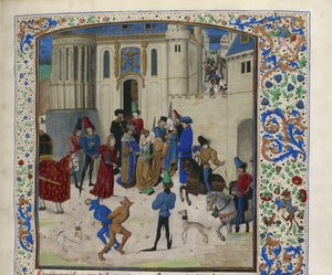Isabeau de Bavarian saapuminen Pariisiin, noin 1470-1475. tekijältä Unbekannt