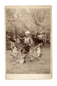 Ashanti-ryhmäluento, Saksa 1890-luku (b/w kuva) tekijältä Unbekannt