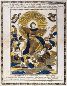 Neitsyt Marian taivaaseenastuminen, 1800-luku tekijältä Unbekannt