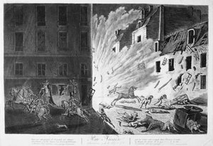 Napoleonin murhayritys 24. joulukuuta 1800 tekijältä Unbekannt