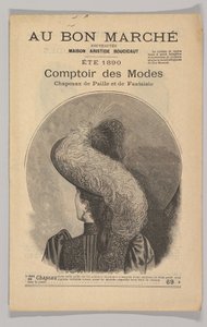 Au Bon Marché-Comptoir des Modes, Hienot olkihatut, kesä 1890, 1890. tekijältä Unbekannt