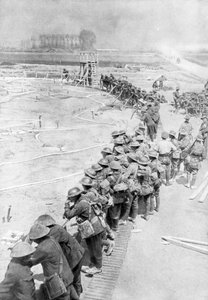 Australian joukot päivää ennen Messinesin taistelua Belgiassa 6.6.1917 tekijältä Unbekannt