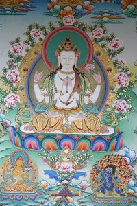 Avalokiteshvara, myötätunnon Buddha, Kathmandu, Nepal tekijältä Unbekannt