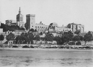 Avignon. - Rhônen ja Popesin palatsi, 1925 tekijältä Unbekannt