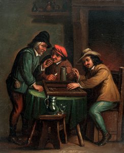 Backgammon-pelaajat tekijältä Unbekannt