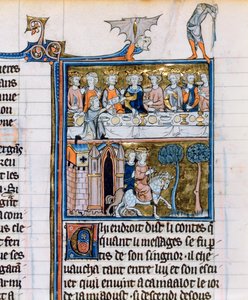 Juhla ja ratsastajat, c1280-1290 tekijältä Unbekannt