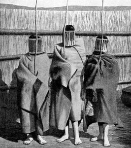 Basuto-tyttö morsiamia aikuisten heimoyhteiskuntaan vihkimisen aikana, Lesotho, 1922 tekijältä Unbekannt